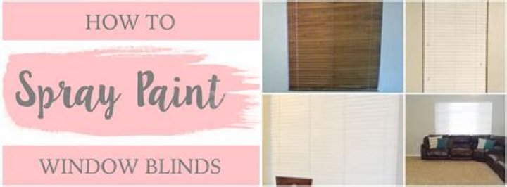 Can I spray paint my blinds?