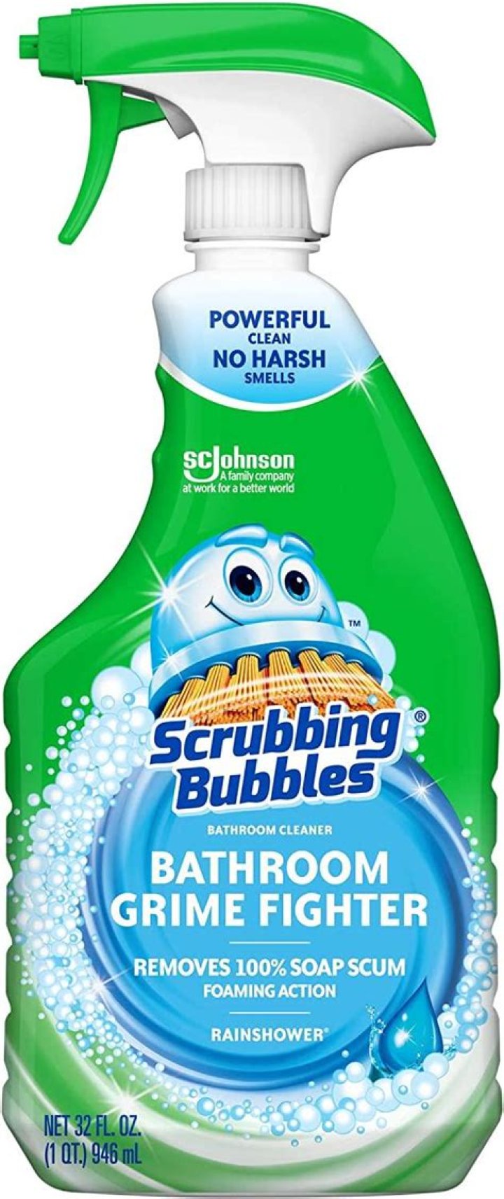 Does Scrubbing Bubbles bathroom grime fighter have bleach in it?