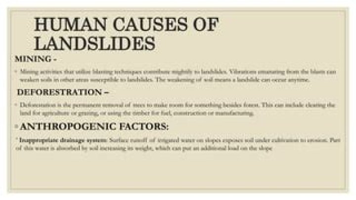 How do human activities cause landslides?