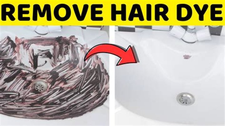 How do I get hair dye off my bathroom floor?