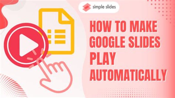 How do I make a slideshow play automatically?