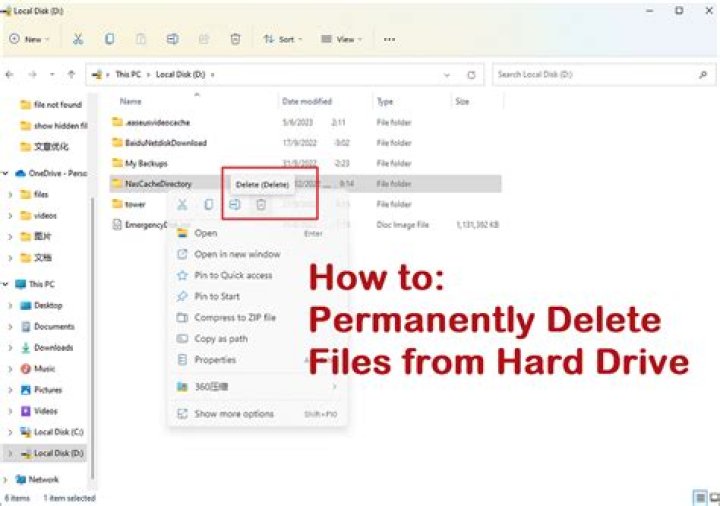 How do I permanently delete files from box?