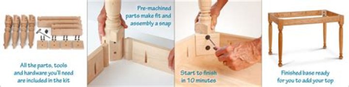 How do you attach legs to a concrete table?