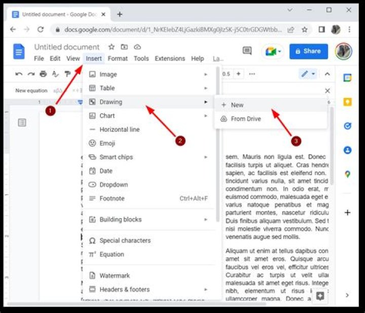 How do you make a down arrow in Google Docs?