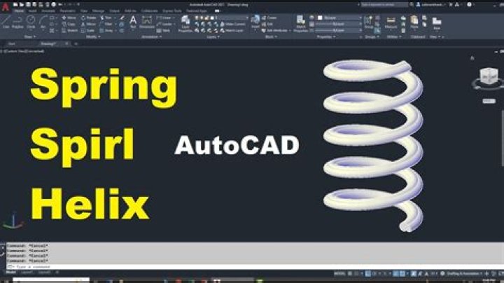 How do you make a helical spring in AutoCAD?