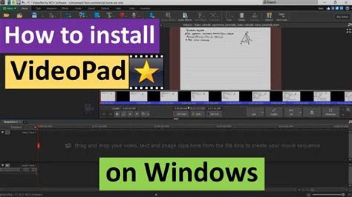 How do you put text over a video on VideoPad?