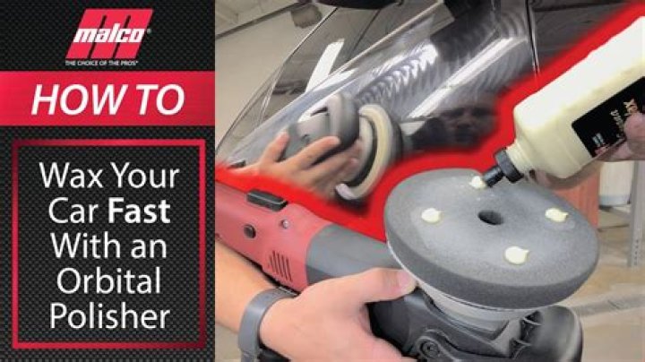 How do you wax with an orbital buffer?
