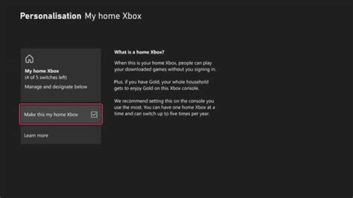 How often can you switch home Xbox?