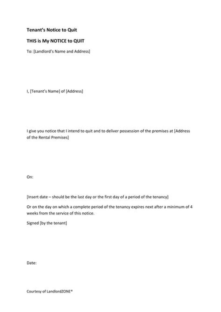 Is a notice to quit the same as an eviction?