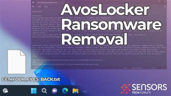Ransom:Win32/AvosLocker.MK!MTB
