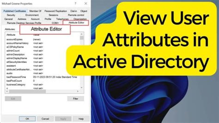 What are attributes in Active Directory?