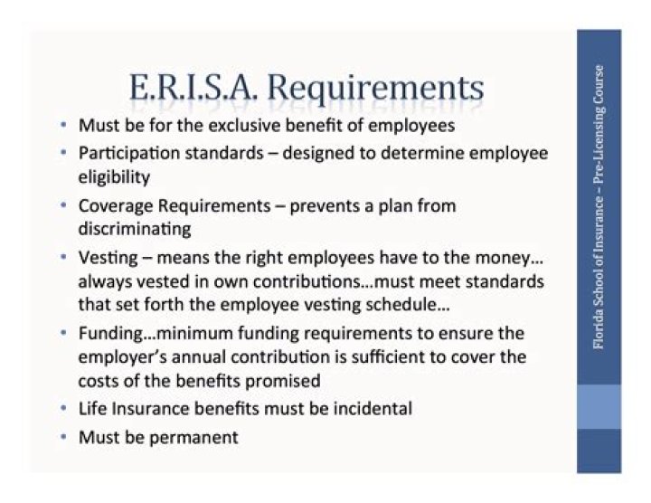 What are ERISA requirements?