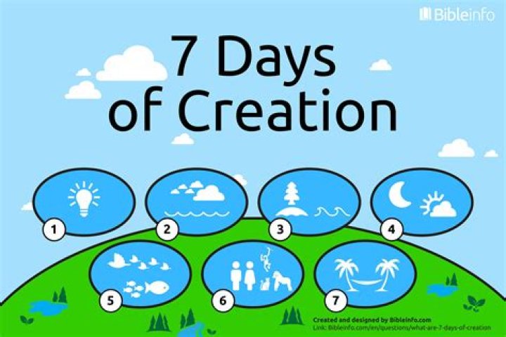 What are the 7 days of creation in order?