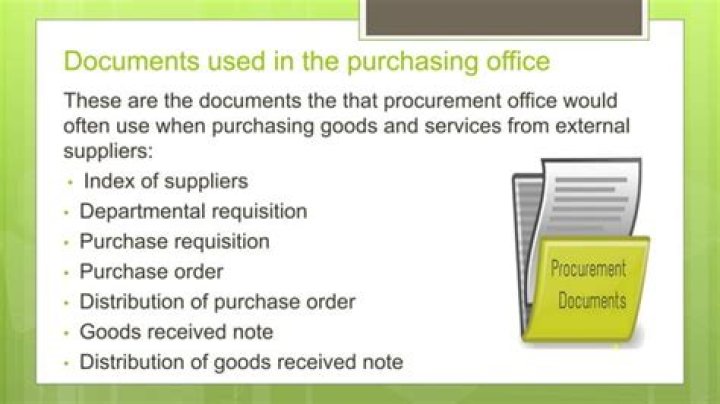 What are the documents used in purchasing?