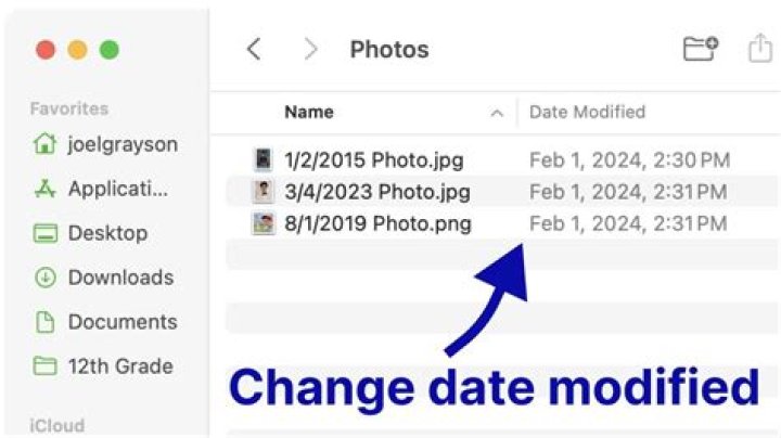 What does date modified on a folder mean?