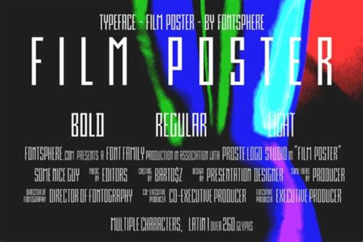 What font is used in movie posters?