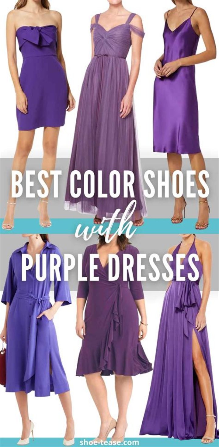 What goes with a purple dress?