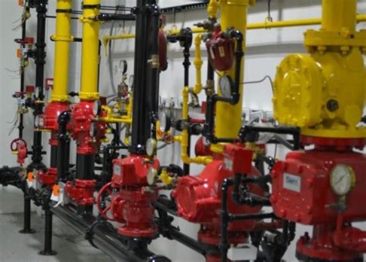 What is a sprinkler riser?