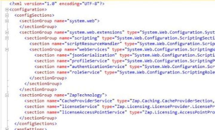 What is a web config file?