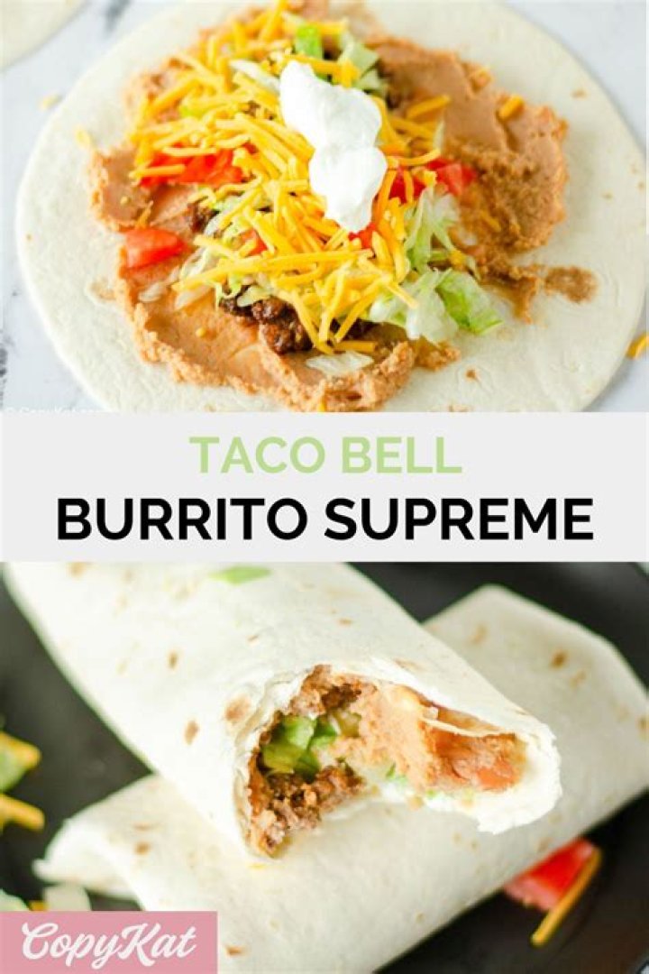 What is in Taco Bell burrito supreme