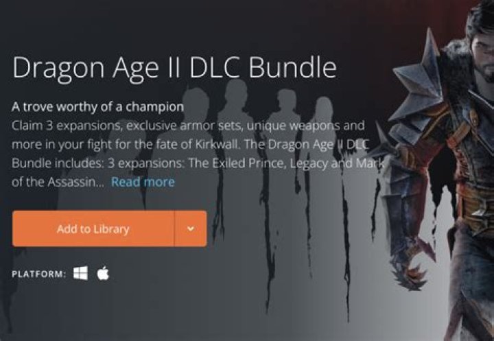 What is included in the Dragon Age II DLC bundle?