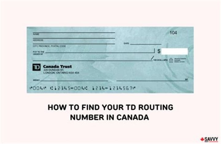 What is TD Canada bank code?