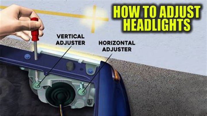 What is the correct height adjustment for headlights?