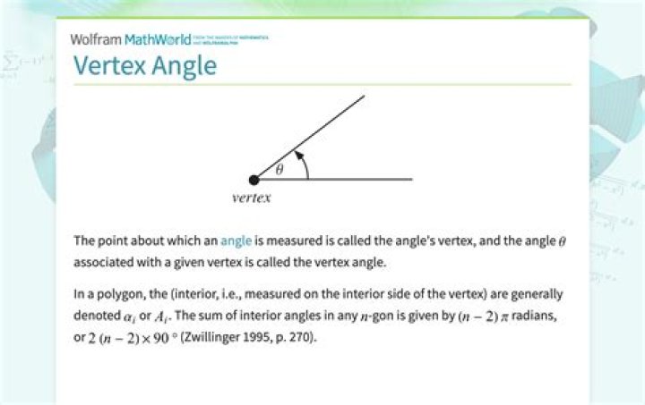 What is the vertex of an angle?