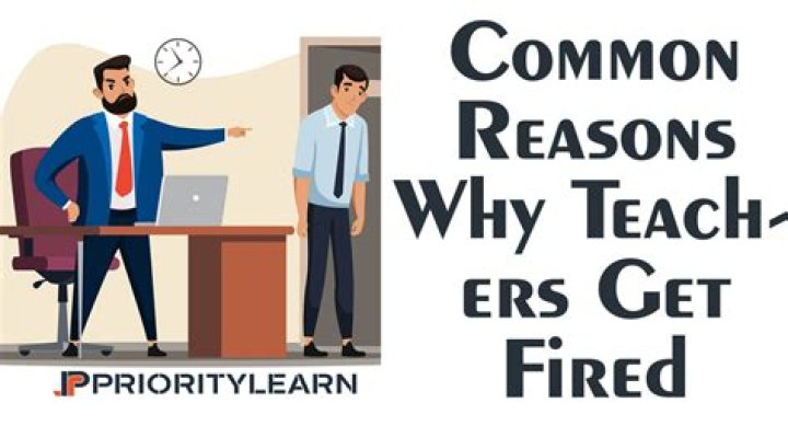 What reasons can a teacher be fired?