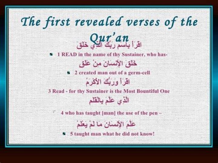 What was the first surah revealed?