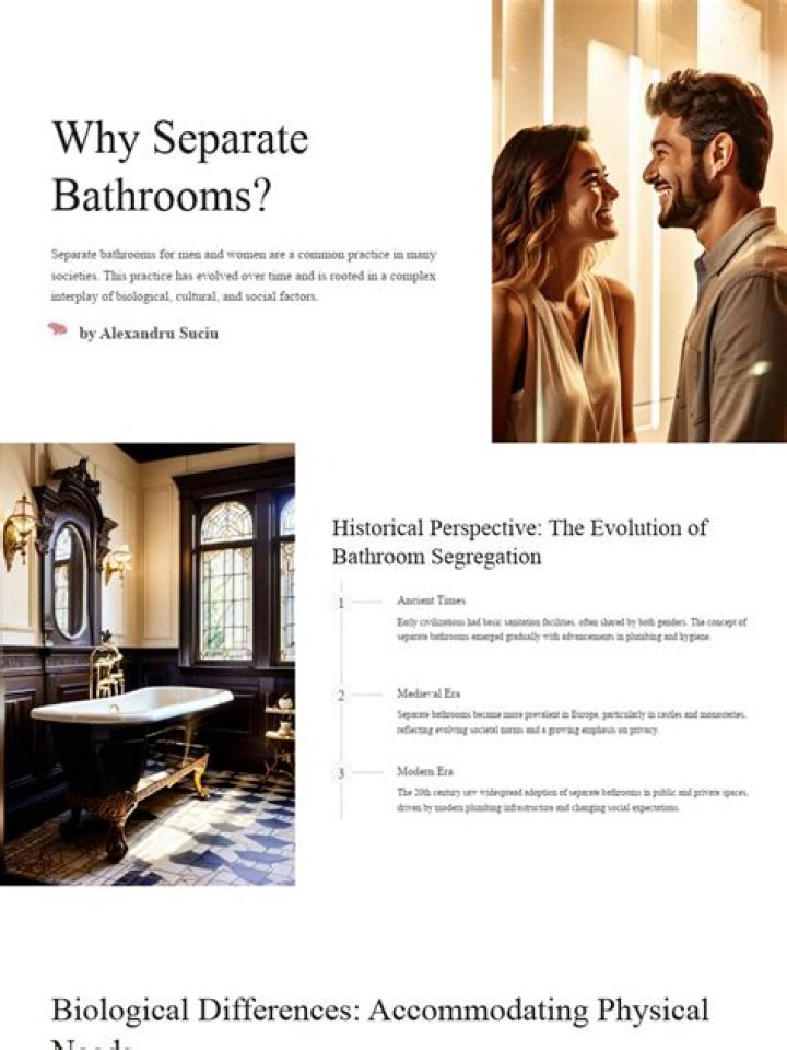 When did separate bathrooms start?